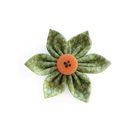 Floral Green Flower Bow for dogs