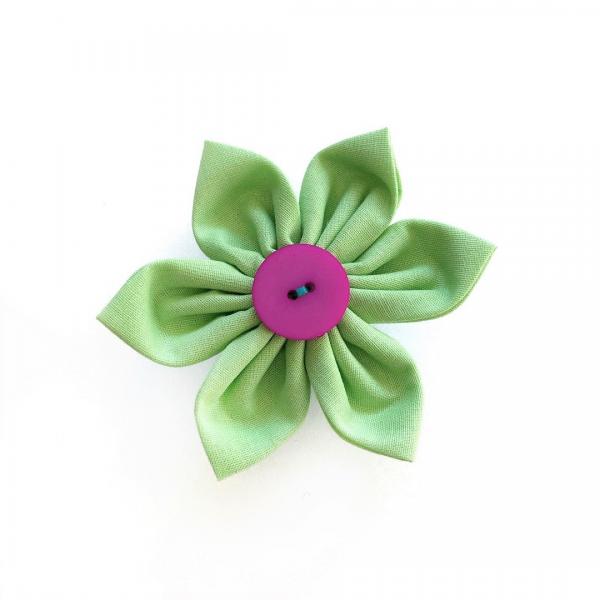 Green Flower Bow for dogs