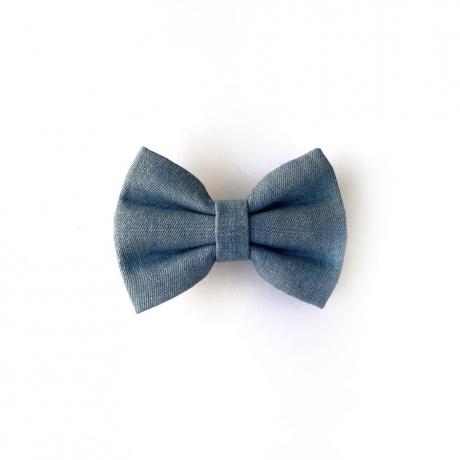 Blue Denim dog bow tie