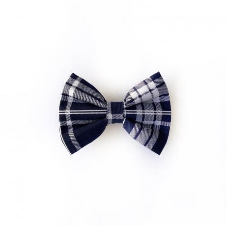 Blue Tartan dog bow tie