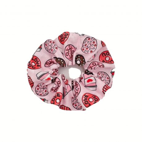Valentine Donuts Scrunchie