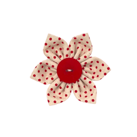Cherry Red Flower Bow