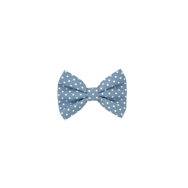French Blue Polka Bow Tie