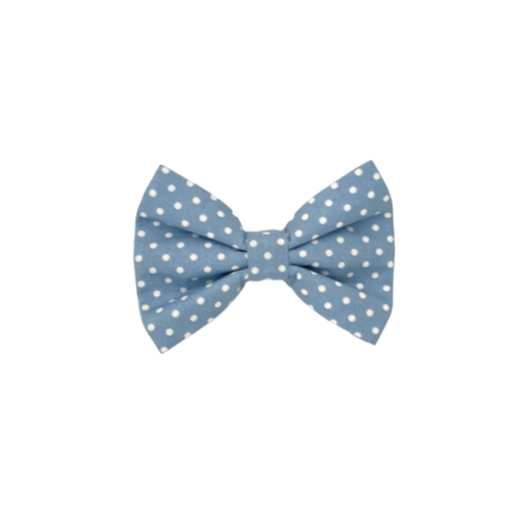French Blue Polka Bow Tie